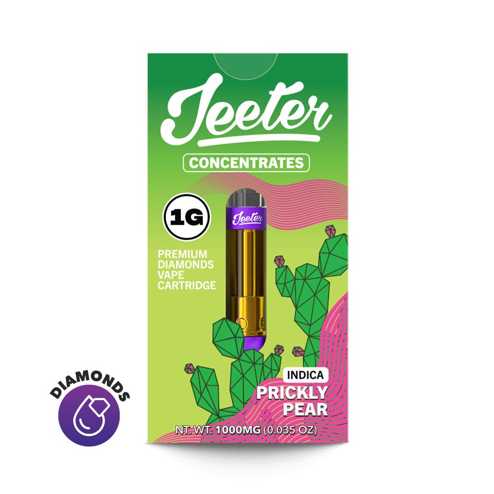 jeeter-juice-prickly_pear - Da Green Corner Weed Delivery "Jeeter Juice Prickly Pear vape cartridge, showcasing vibrant packaging with a tropical cactus and prickly pear design, offering a refreshing cannabis experience with a unique prickly pear flavor."