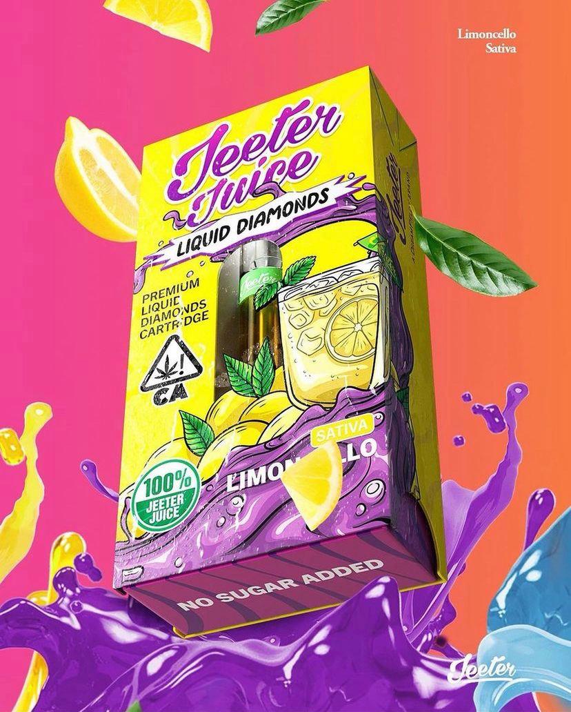 Jeeter Juice Limonchello - Da Green Corner Weed Delivery "Jeeter Juice Limonchello" is a cannabis vape cartridge featuring the refreshing flavor profile of limoncello, combining citrusy lemon notes with a smooth, sweet finish. It offers a potent, uplifting experience, perfect for those seeking a burst of energy and focus. This product is typically enjoyed for its balanced high and rich flavor, providing a delightful vape experience for cannabis enthusiasts.