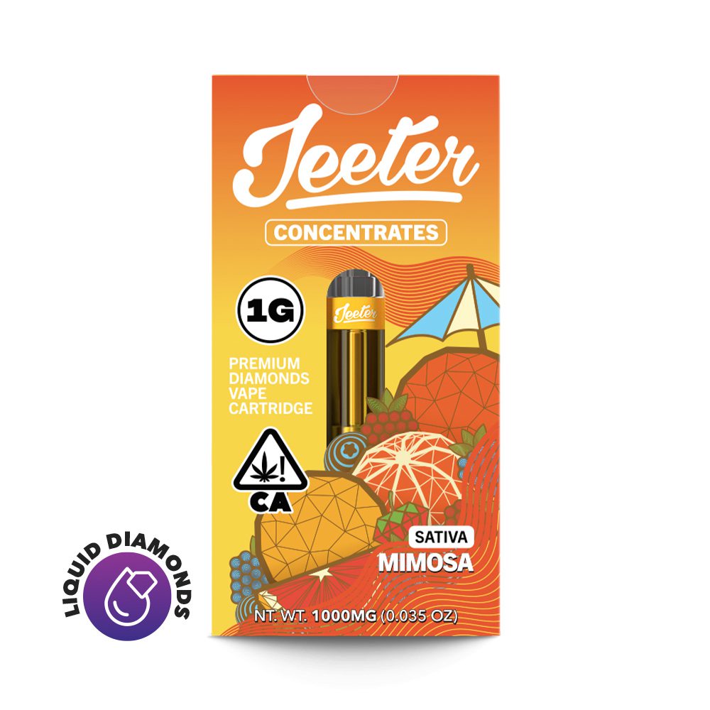 jeter's mimosa vaping cartridge - Da Green Corner Weed Delivery "Jeeter Juice Mimosa is a premium cannabis-infused vape cartridge, offering a refreshing and energizing Mimosa strain with citrus and tropical flavors. Ideal for those looking for a balanced high with a euphoric and uplifting effect. A great choice for daytime use."